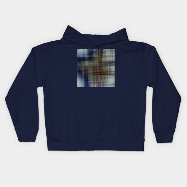Deconstructed Abstract Scottish Plaid Motif Kids Hoodie by oknoki